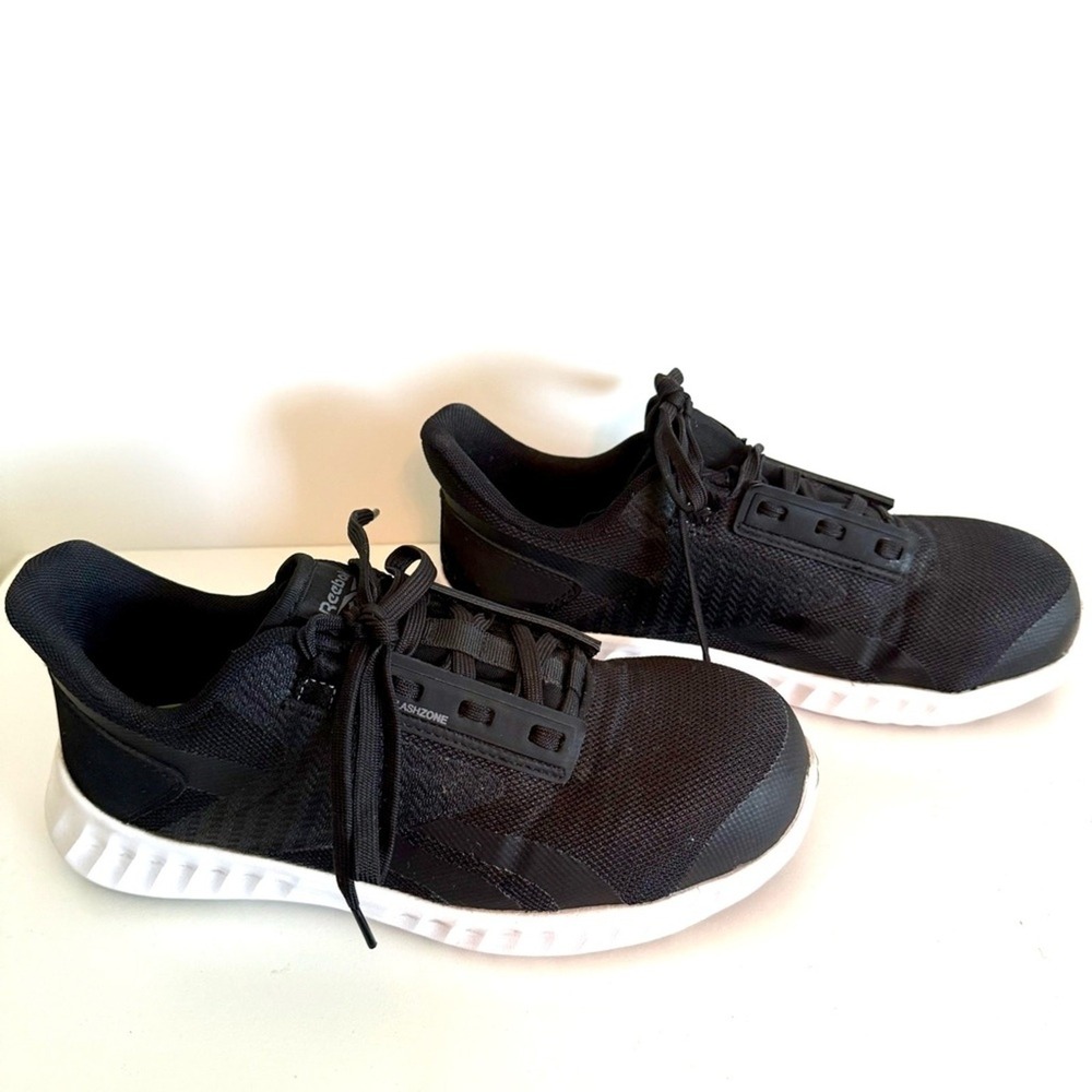 Reebok Composite Toe Sneakers Unisex Womens 7 Mens 5 Black Sublite Work Outdoors